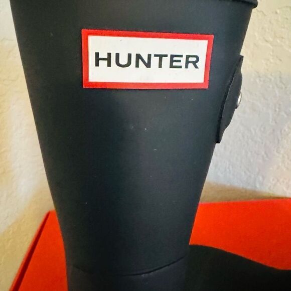 HUNTER Original Short Waterproof Rain Boot, Rubber Black, Size 9, NWT - Picture 9 of 17